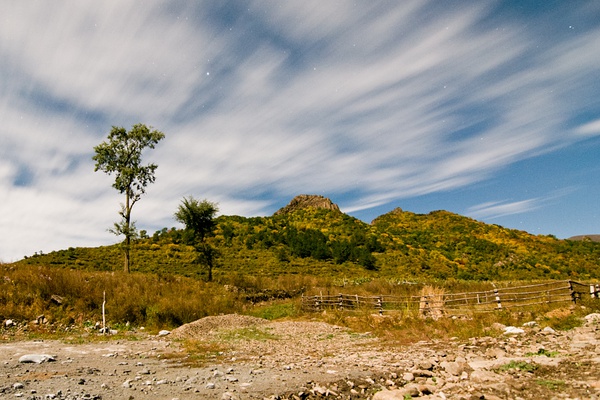 中秋月下，赤城老栅子村。2013-09-19，海拔1300m