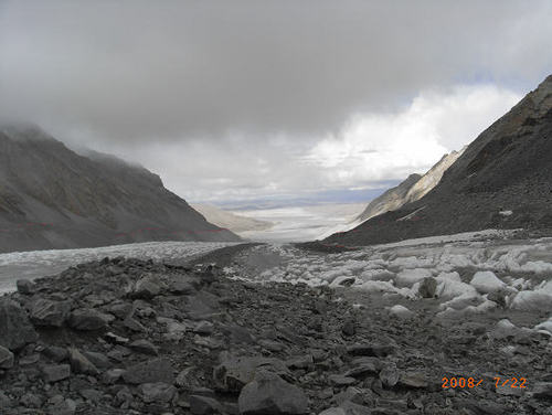 【图】杰玛央宗冰川侧碛实景图